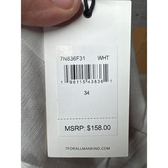 7 For All Mankind Linen Pleated Shorts - Picture 8 of 8